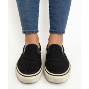 Vans Size 11 Kids  Slip On Sequin Skateboard Sneakers Blue Shoes